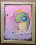 Man of My Dreams - 8x10 - Original painting - Mixed Media on Gesso board - Framed