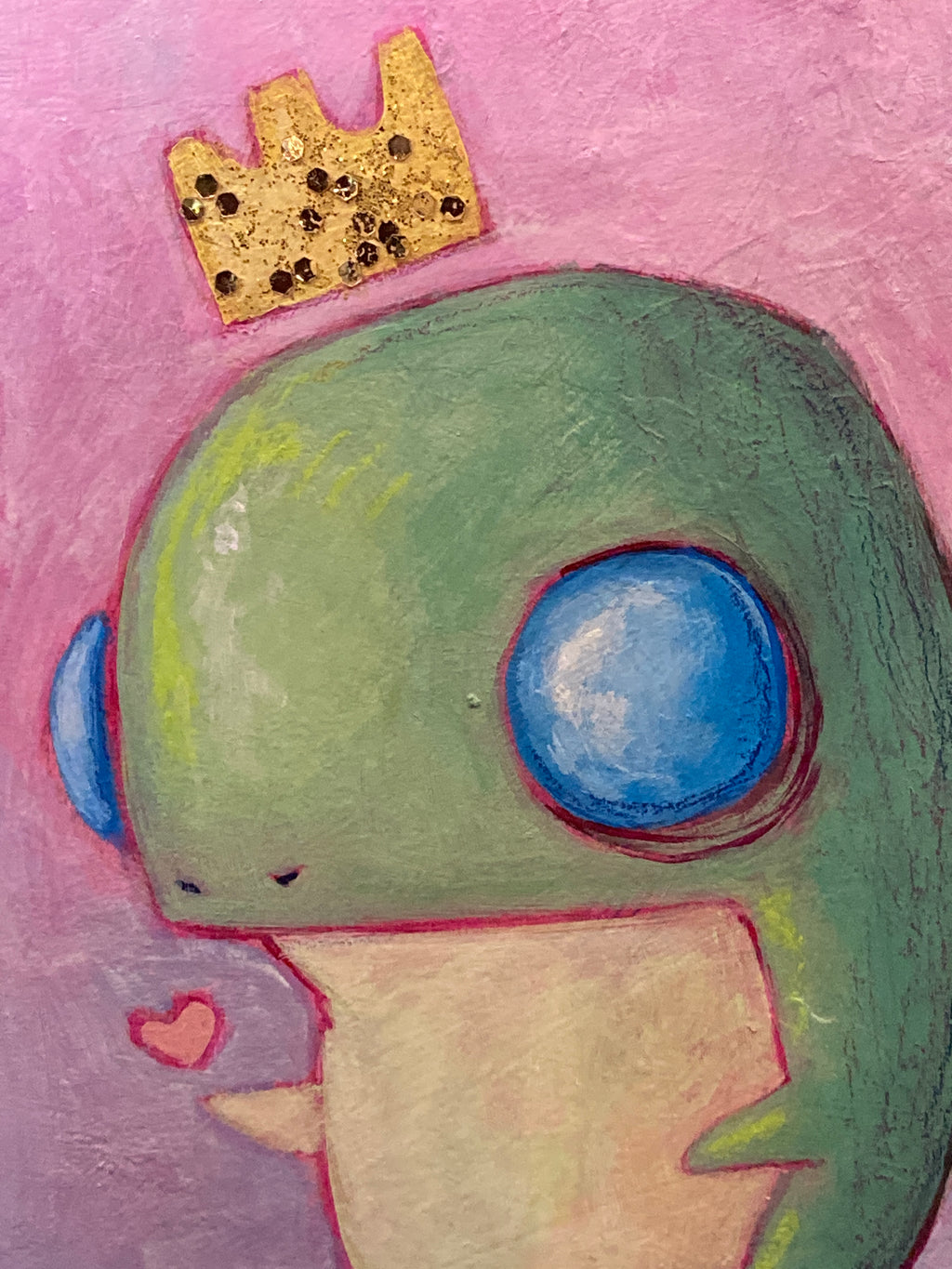 Man of My Dreams - 8x10 - Original painting - Mixed Media on Gesso board - Framed