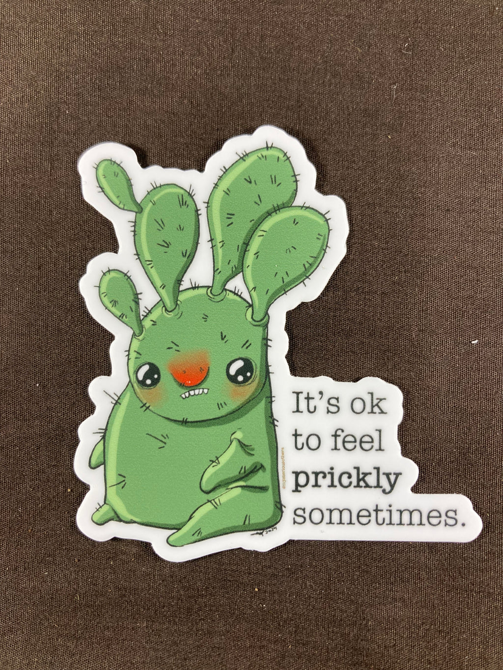 It's Ok to Feel Prickly Sometimes - 3 inch vinyl sticker