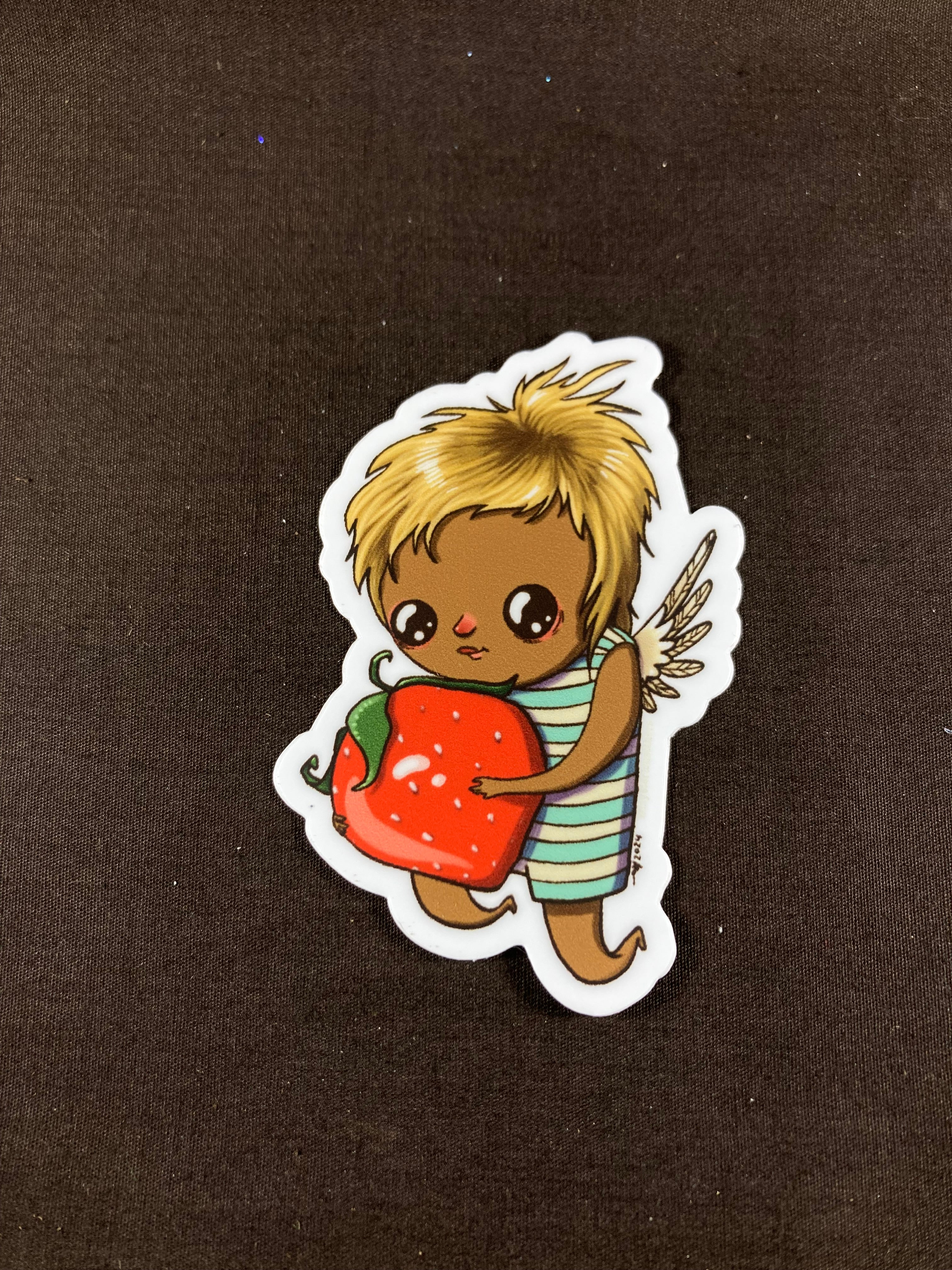Strawberry Gobbler - 3 inch vinyl sticker