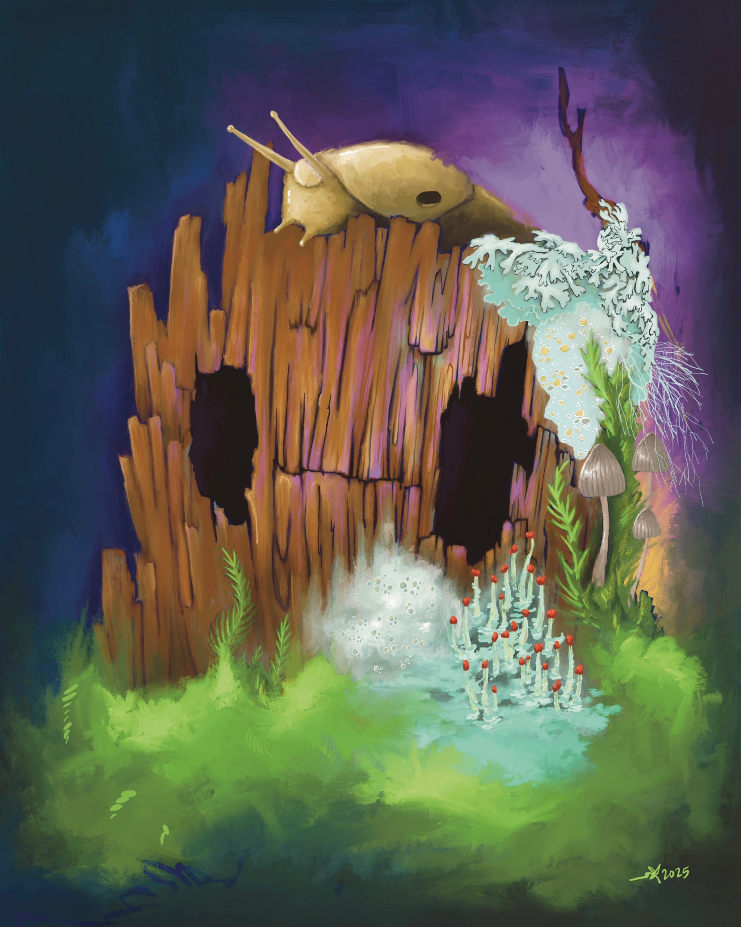 Print - Tekkin the Nurse Log Dryad