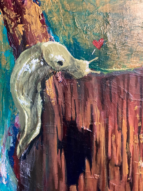 I Will Be Your Safe Space When You Need A Place To Rest - 9x12 Original Painting - Nurse Log Collection
