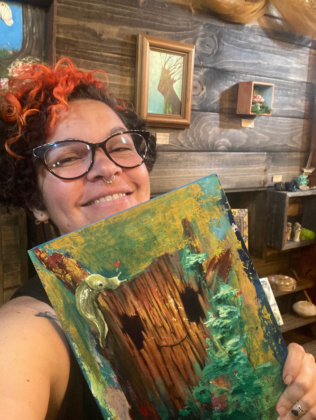 I Will Be Your Safe Space When You Need A Place To Rest - 9x12 Original Painting - Nurse Log Collection