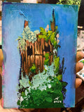 Painting of Nurse Log Dryad "Treshawn says Take A Leap of Faith", framed 5x7