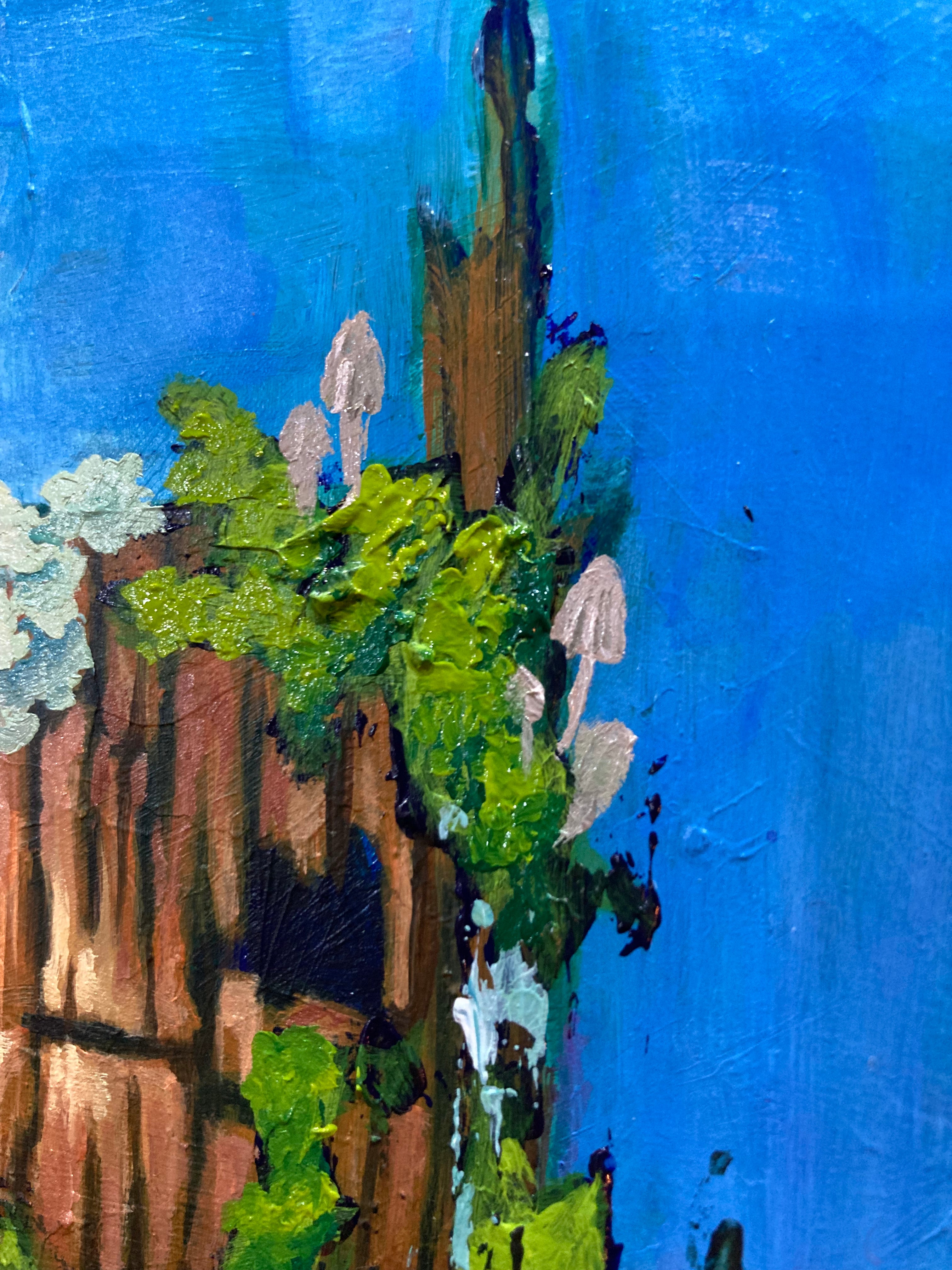 Painting of Nurse Log Dryad "Treshawn says Take A Leap of Faith", framed 5x7