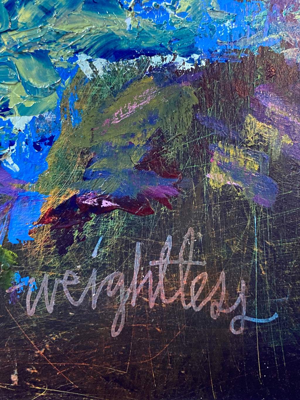 Weightless - 12x16 - Original painting - Acrylic and oil on cradled gesso board