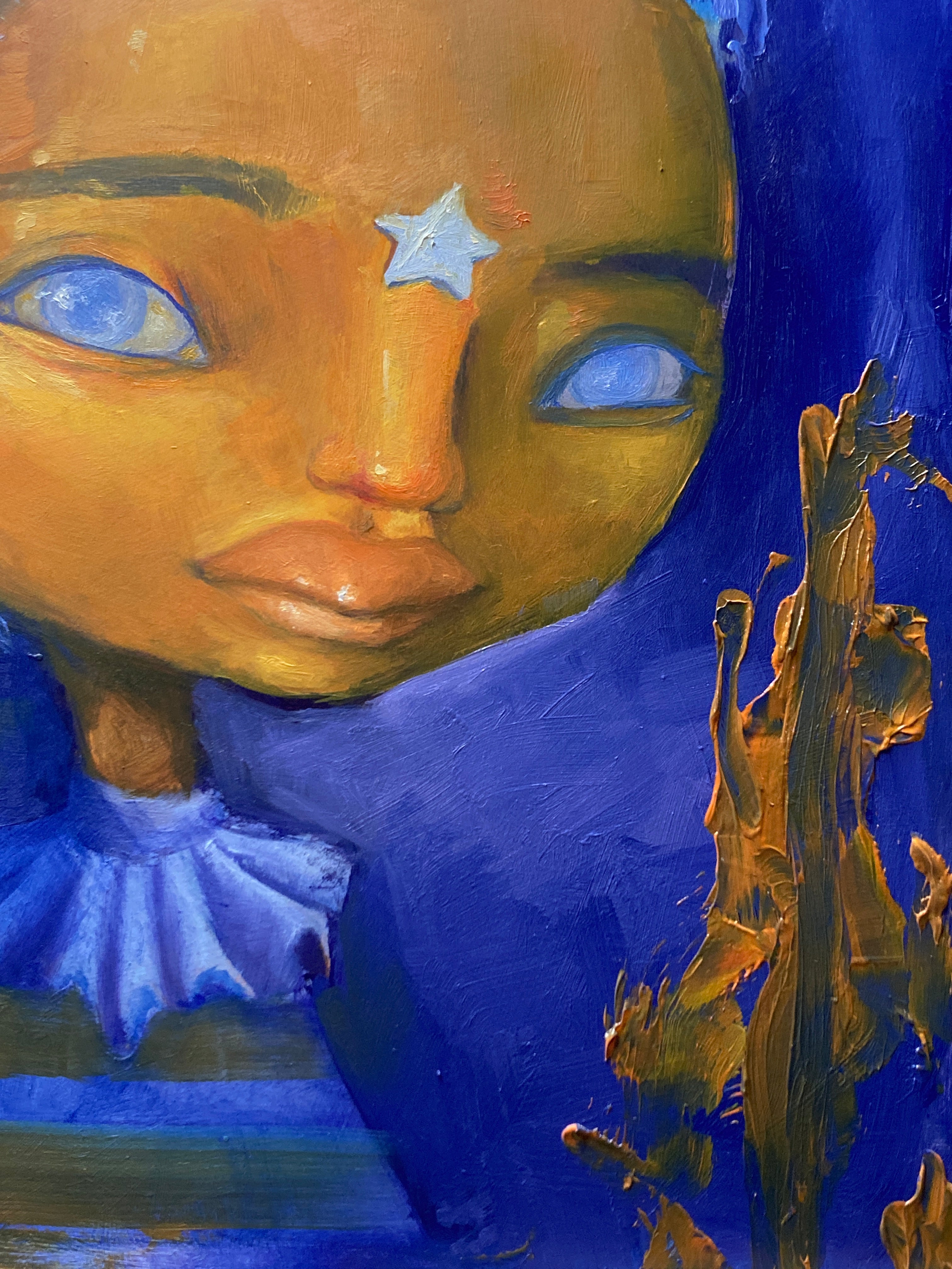 Leandra the Stardust Forager - Original Painting - 8x10 - Acrylic and Oil on cradled gesso board